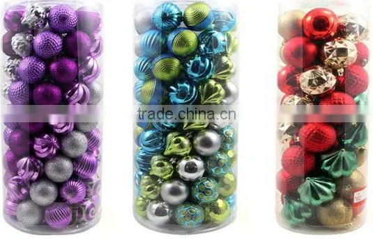 new solid color rounded ball with design plastic decorate handmade christmas ball outdoor decorative led light ball