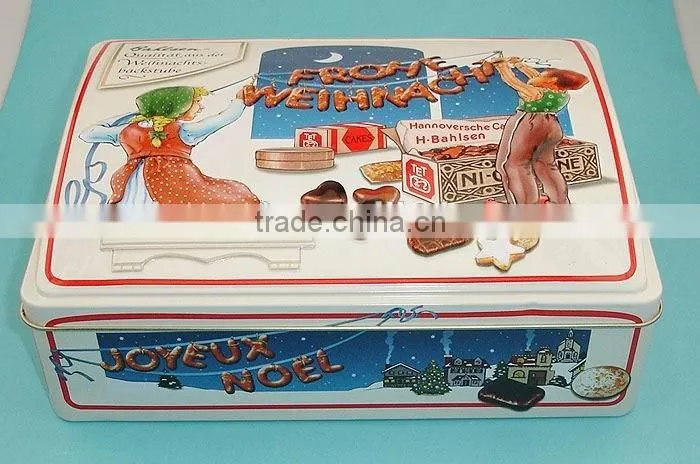 customized exquisite House shaped tin box for food, house shape tin case for gift