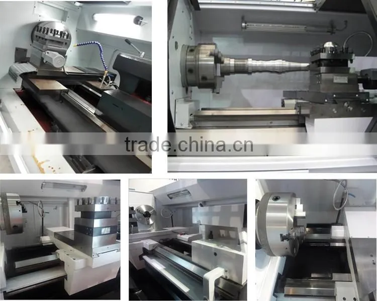 CK6163A Spindle Thru-Hole 105mm CNC Flat Bed Lathe Machine with Tailstock