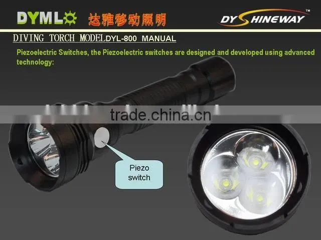 super bright,30w,XML2 LED,3000LUMEN,100meters waterproof,8V,2*26650 RECHARGAEABLE LIION BATTERIES,2 HOURS RUNTIME WITH FULL POWE