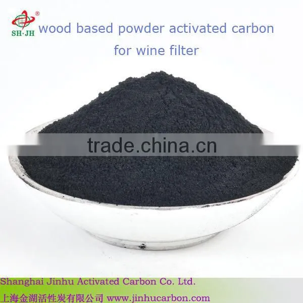 Wine filter wood based powder dring activated carbon