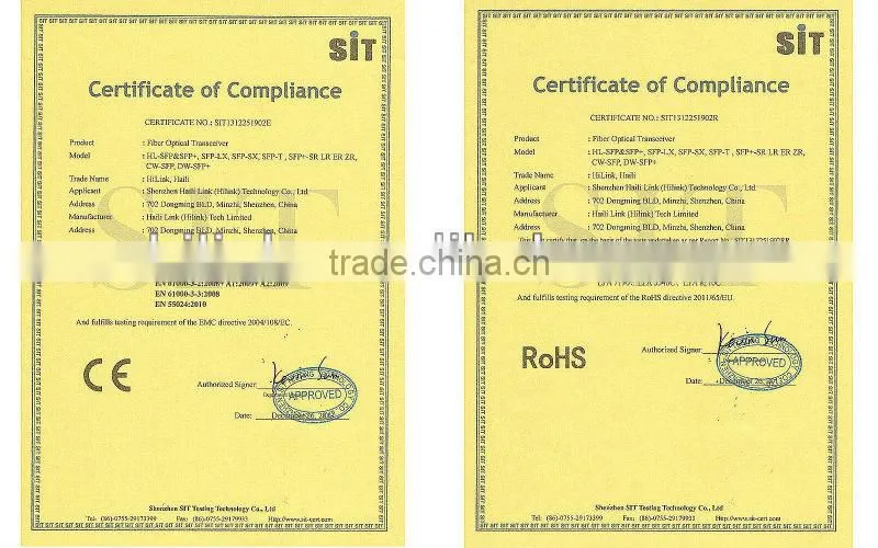 FTTX Ethernet System CW-XFP10G49-ER Modules 1490nm CWDM