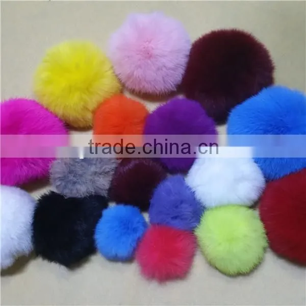 Customized Rabbit Fur ball Keychain