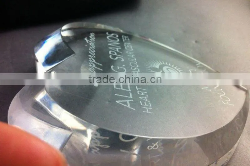 Nice Glass Crystal Heart Paperweight OSM017