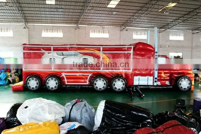 EN14960 Fantastic Red Car Inflatable Obstacle Course