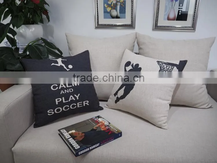 Innovative printing sports pillow cover wholesale, sublimated Team Fans Throw Pillow