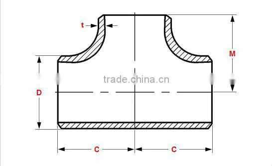 10 inch seamless ASTM A234 WPB Carbon Steel Tee