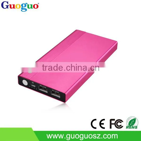 Elegant High Capacity Aluminium Housing Power Bank 8000mah 10000mah