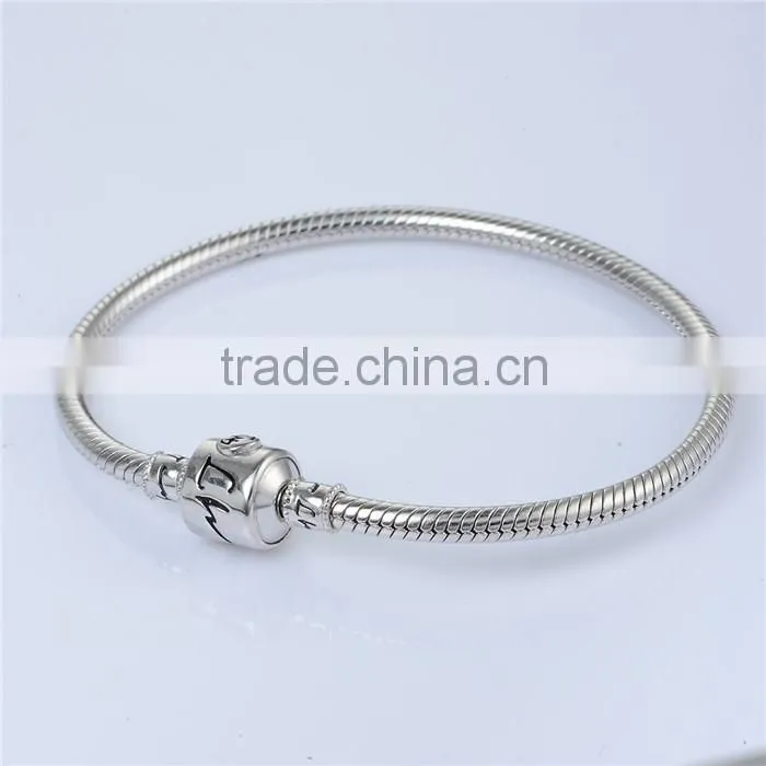Wholesale 925 Sterling Silver European Charm DIY Bracelet BR008