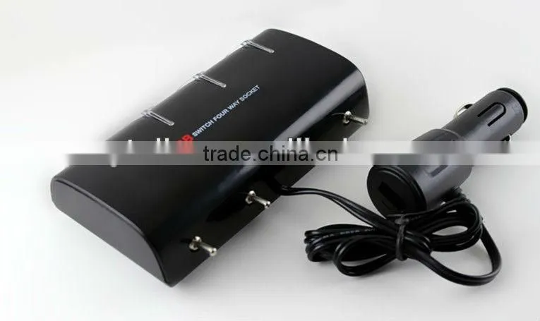 12V/24V 4 way sockets with USB and switch