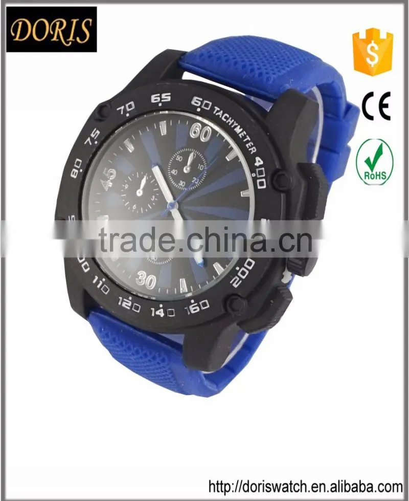 2016 luxury top brand silicone strap man watch