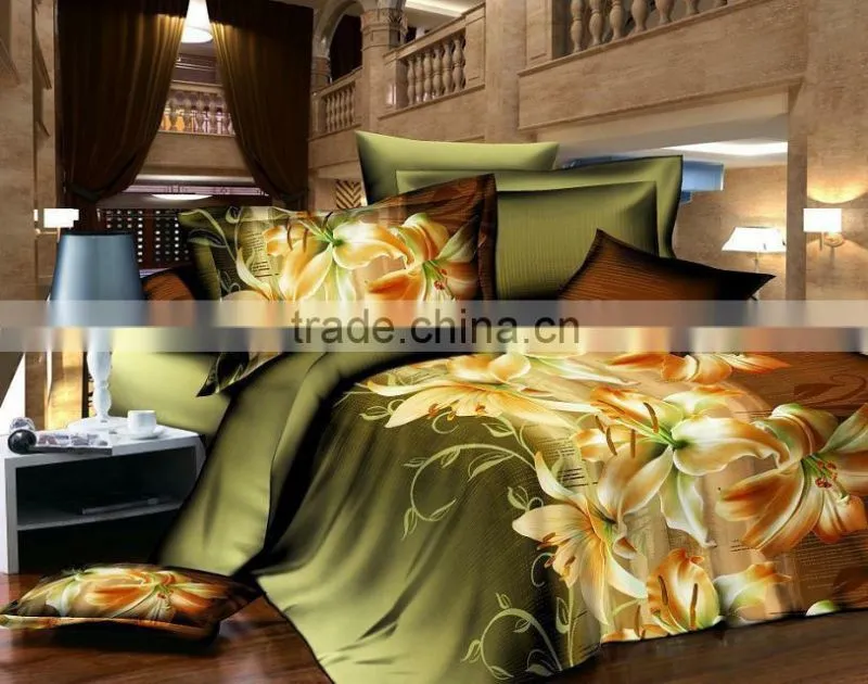 2015 hot sale home textile and fashion 3D printed bedding sheet for custom-made