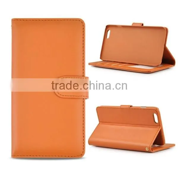 Shenzhen factory leather case for apple iphone 6 plus, flip wallet case for iphone 6 plus,for apple iphone 6 plus case
