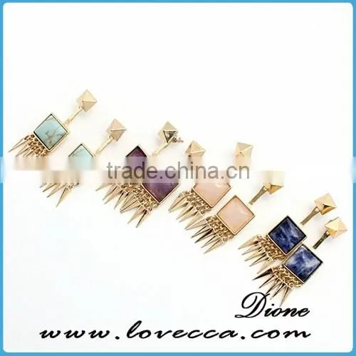 Korean women jewelry DIY elegant stones crystal jewelry earrings 2016