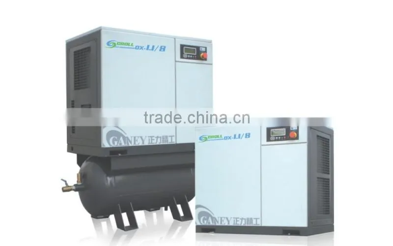 economic type Silent stationary scroll air compressor for bus