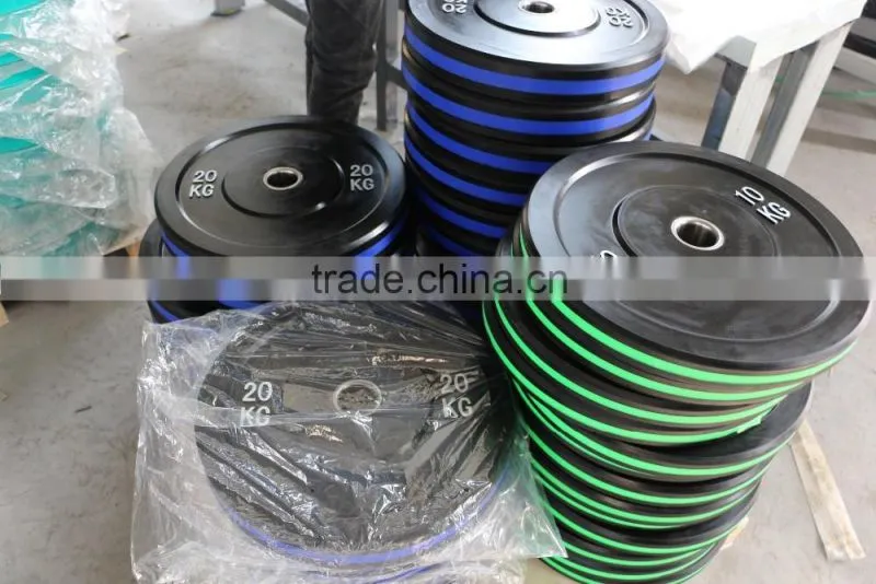 Colour Crossfit Weighlifting Rubber Bumper Plate 5KG 10KG 15KG 20KG 25KG