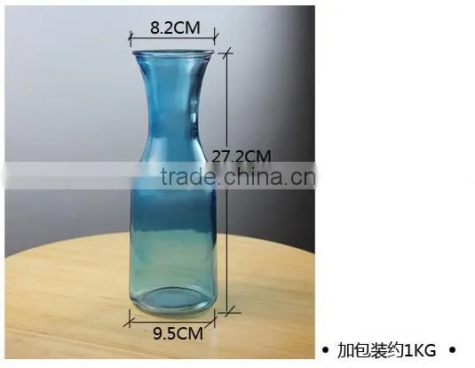 Royal blue mini glass vases wedding centerpiece