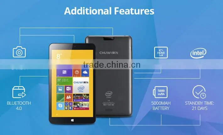 8 inch Chuwi Vi8 Dual Boot Intel Z3735F Quad Core Tablet PC 2GB 32GB Win 8.1 & Android 4.4 OTG Bluetooth 4.0