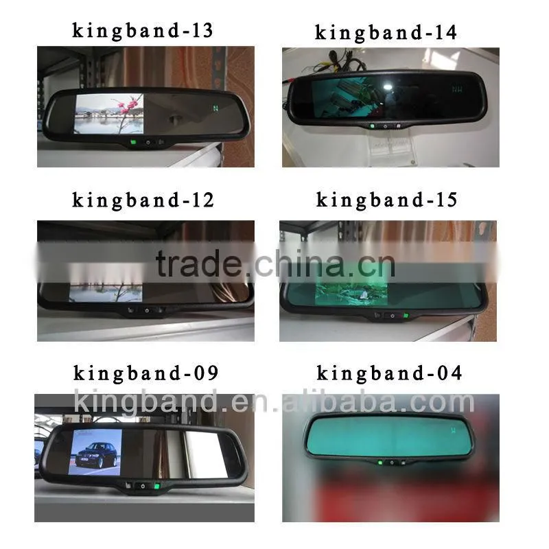 4.3" high resolution car rearview mirror with parking sensors/more functions option