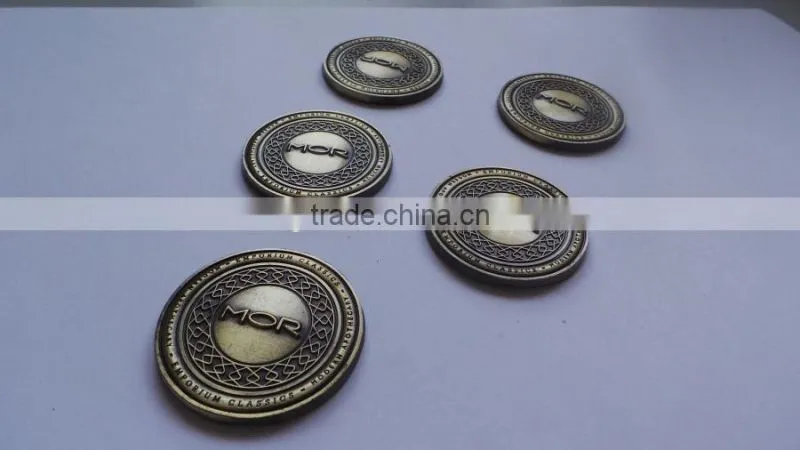 custom antique brass metal coin,brass metal nameplate with logo embossed