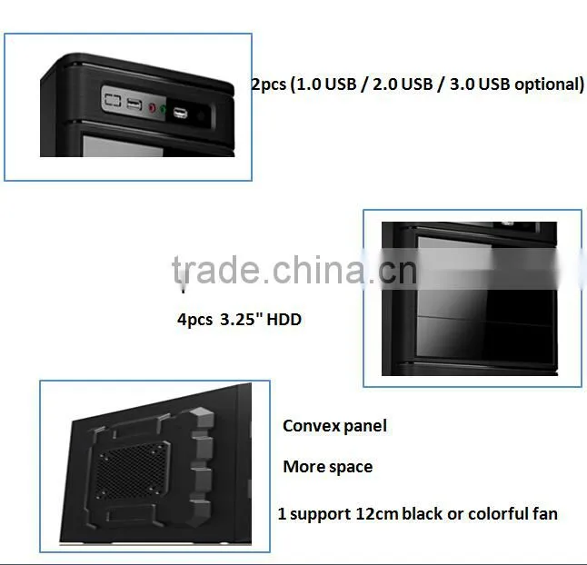 computer case with lcd temperature display, atx slim case computer