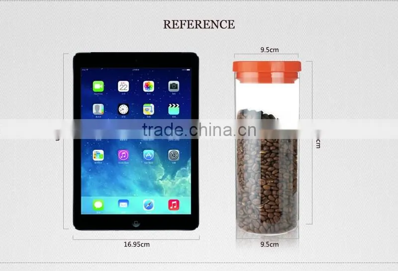 New product 1000ml pyrex glass storage jars with plastic lids OEM N6505