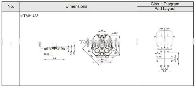 FTMHU23 4-direction & center-push touch switch with dimmer