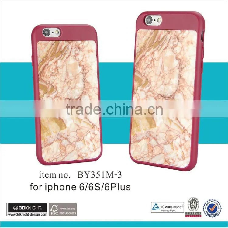 2016 New arrival wholesales Real marble phone cases for iPhone 6 6S case marble back cover