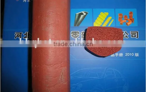 high temperature red silicone rubber foam gasket