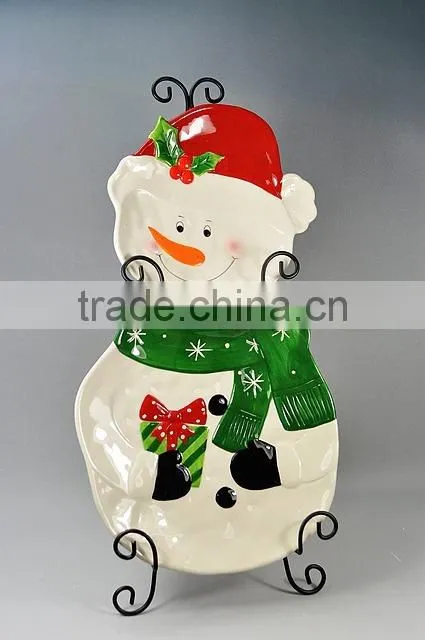 Christmas Decor Plates With Lovely Printing
