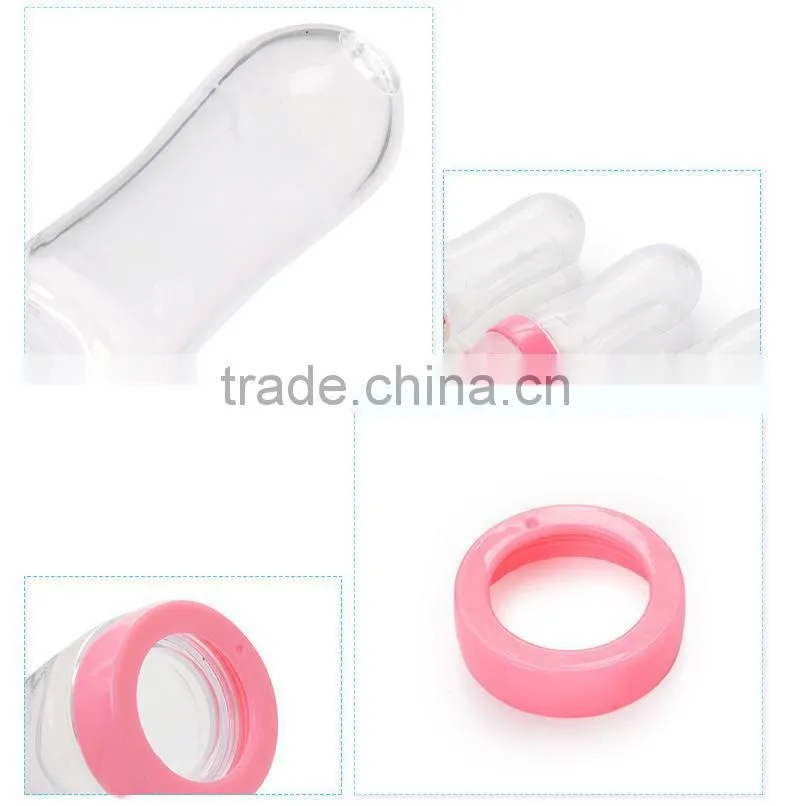 90ml Food Grade Soft Silicone Baby Rice Cereal Spoon Feeding Bottle Squeezing Pacifier