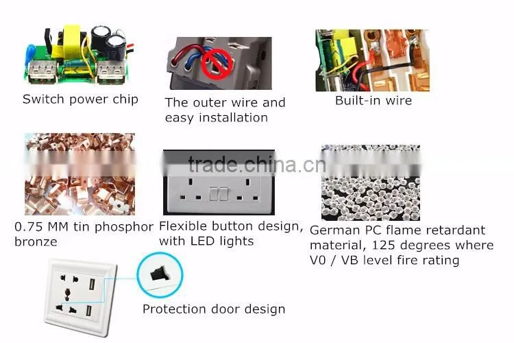 Electric socket with usb port plug usb wall socket uk plug outlets