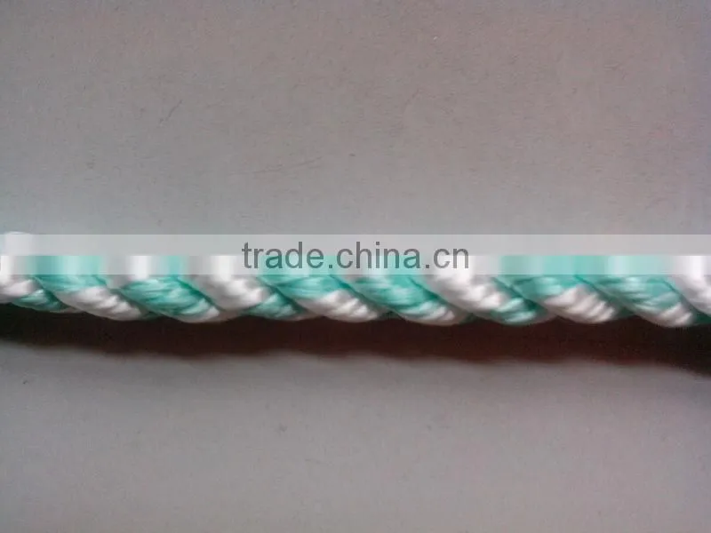 polyester cord/polyester 3 strands twist rope