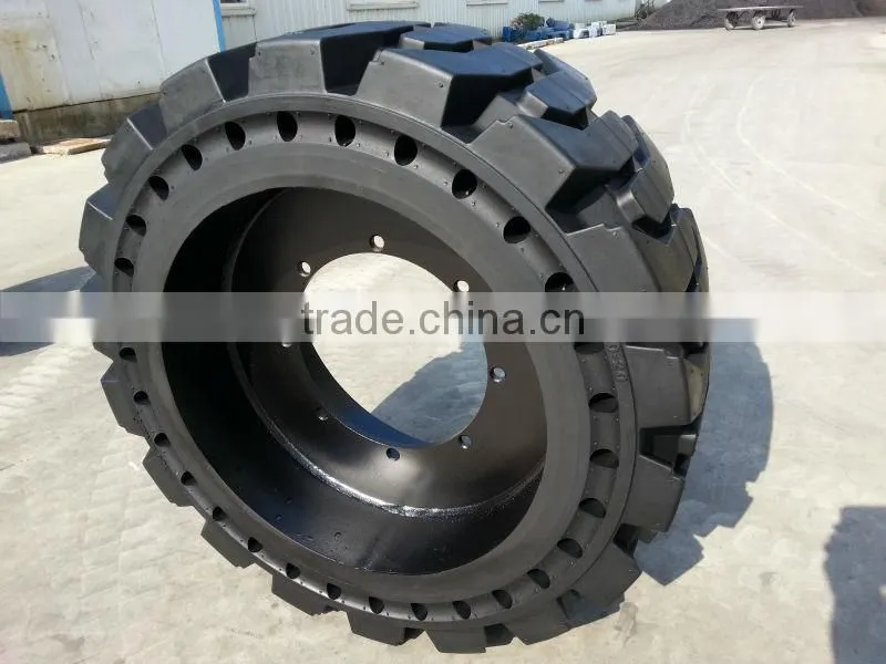 385/65-D22.5 Solid Tyres With Rims & Holes (many sizes)