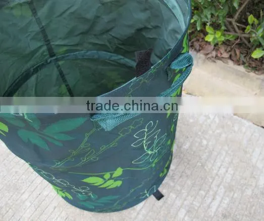 printed pop up garden bag PP PE oxford jute material garden bag wholesaler