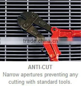 Anti-climb welded mesh panel fence for prison high security