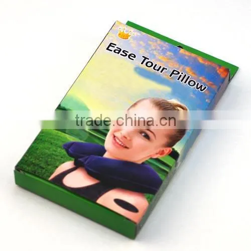 Inflatable Soft Car Head Neck Rest Compact Air Cushion Pillow For Travel Flight