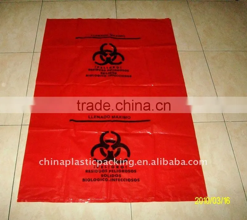 HDPE/LDPE biodegradable garbage bags with drawstring