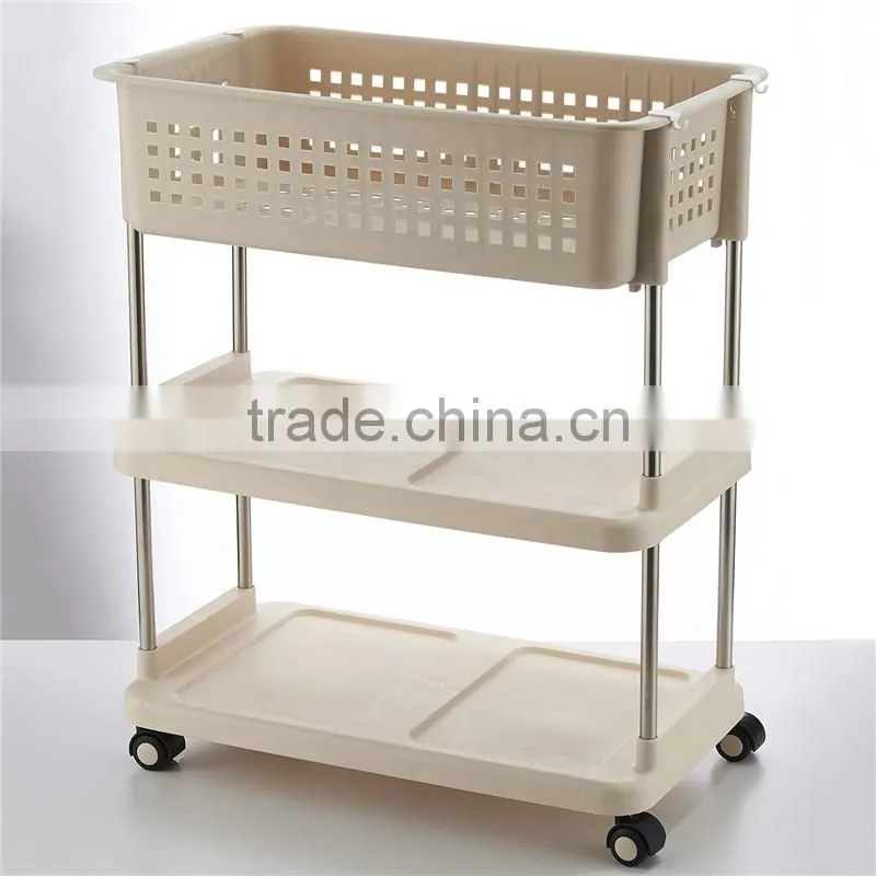 Household Storage 2 Tier Basket for Closet Office Garage Kitchen and Bathroom