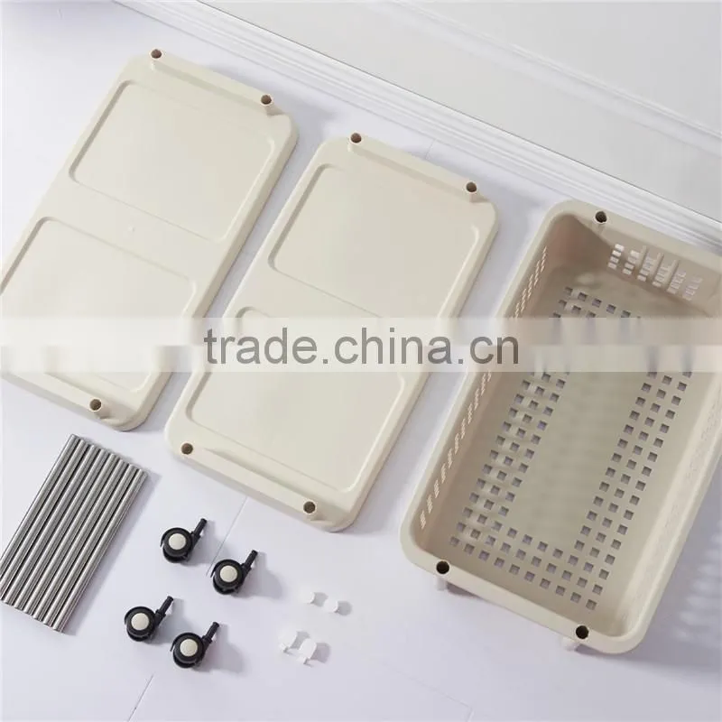 3 Tier Durable Impact and Rust-Resistant Plastic Shelves