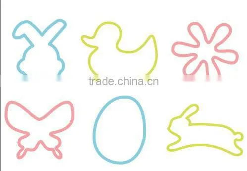 Fashion Custom colorful Silicon rubber elastic bands