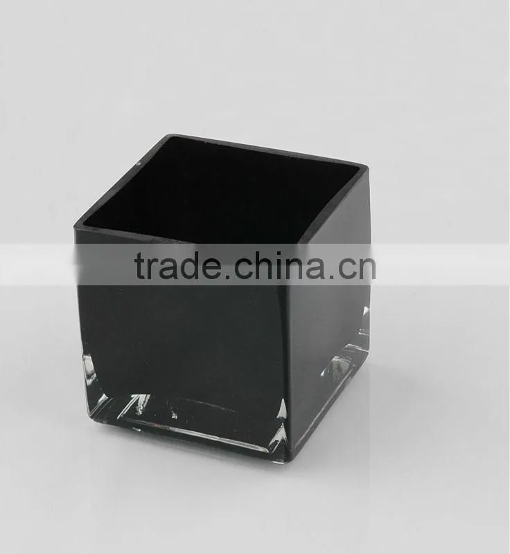 square glass candle holder in stock,home decoration inventory,factory glass vases in stock cheap