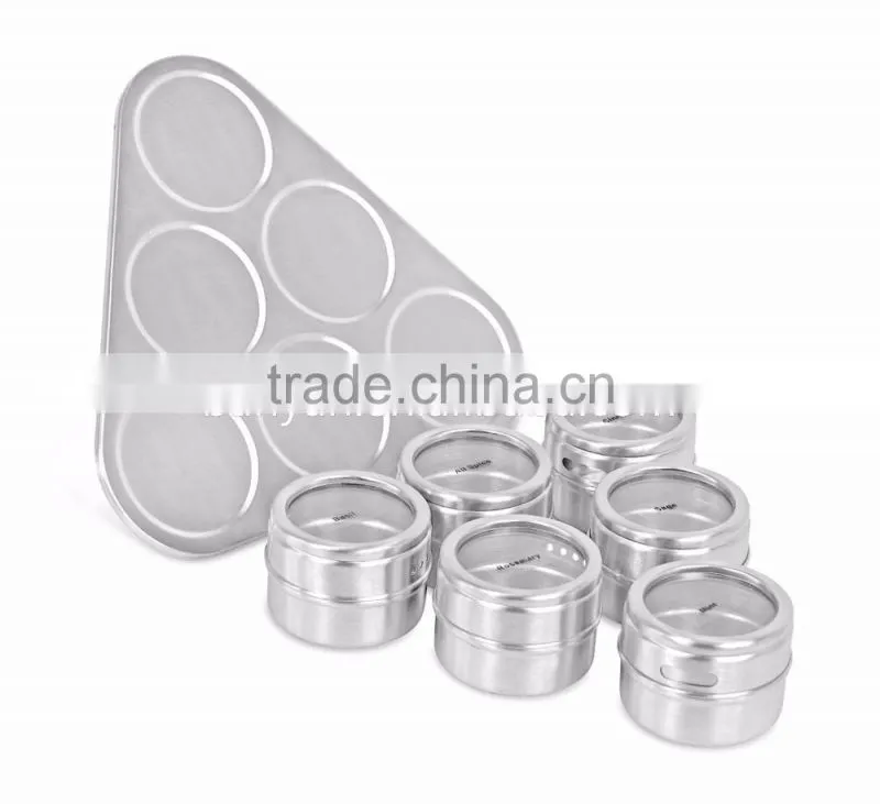 High Quality Useful Spice Stainless Steel Magnetic Cruet Condiments Spice Rack
