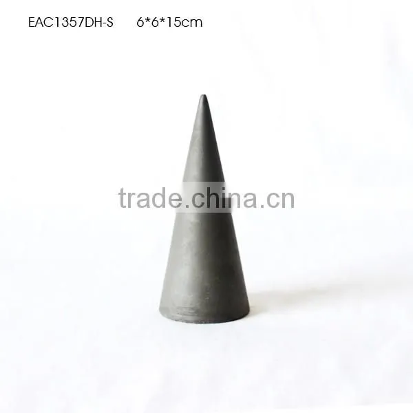 Concrete new material indoor Christmas home decoration cone shape figurine crafts