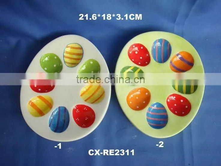 dolomite handpaint ceramic egg standing-ceramic chichen design egg holder