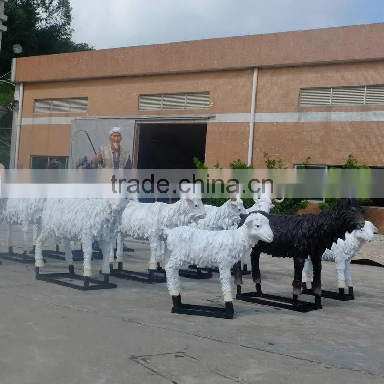 Fiberglass goat statue for movie cartoon