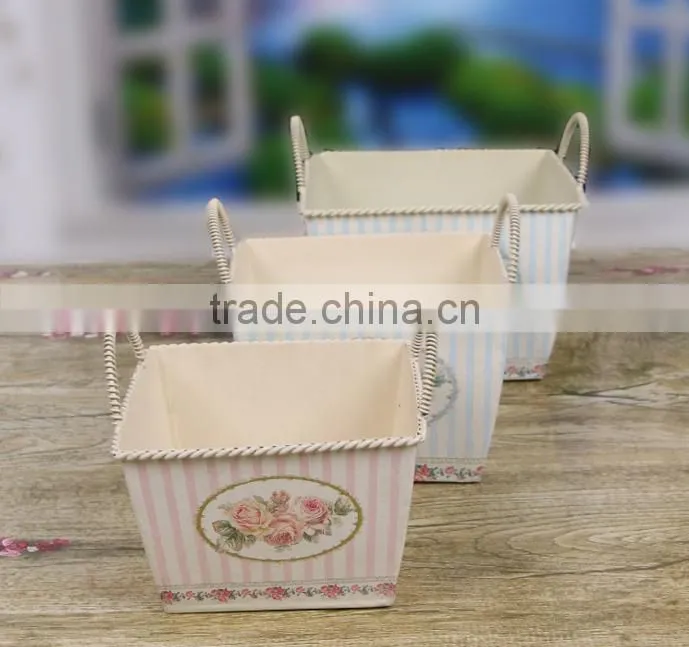European style hot sale cheap price flower metal pot for home decor and decoration