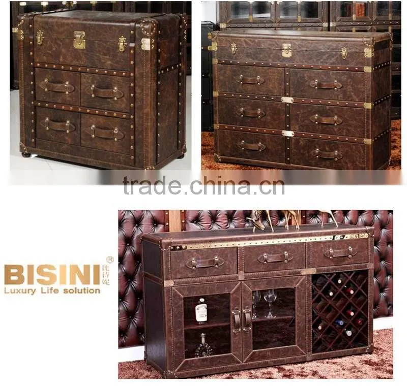 BISINI Leather Office Desk, Study Room Desk, Office Furniture (BF08-0246)