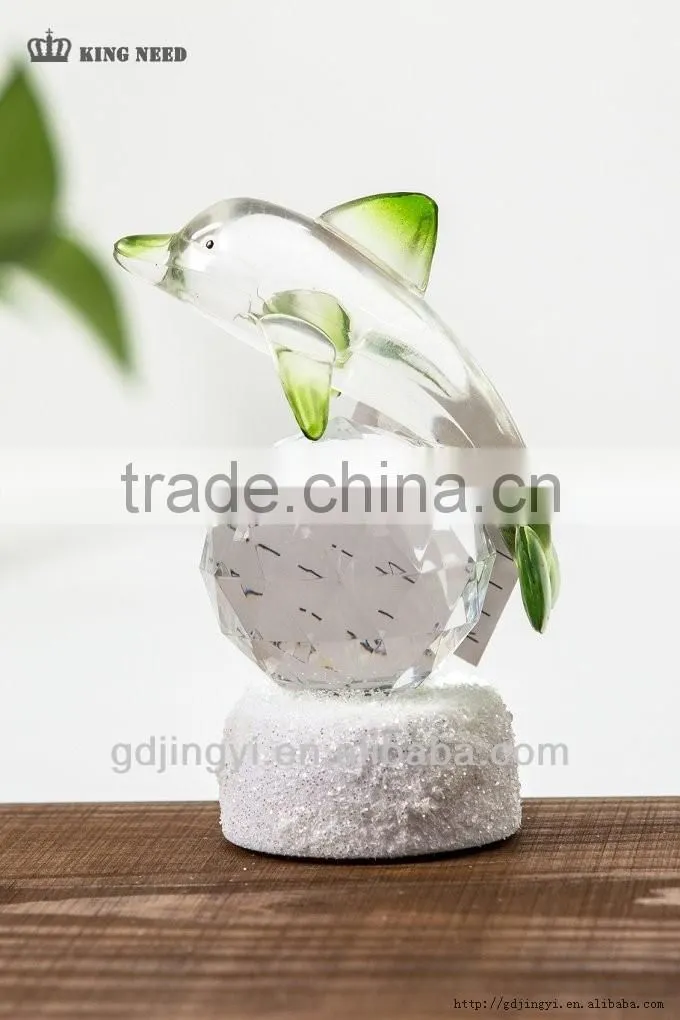 acrylic led lighted dolphin animals for Valentines gift