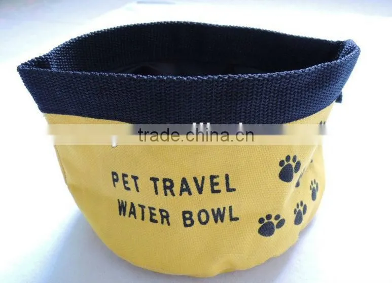 Folding Waterproof Nylon Pet Travel water Bowl